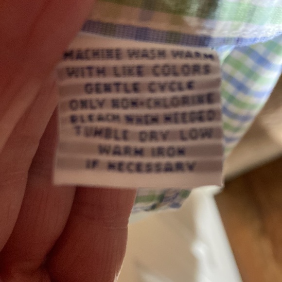 Men’s Alan Flusser small plaid green and blue button down, Size XL, Lightweight - Picture 6 of 17